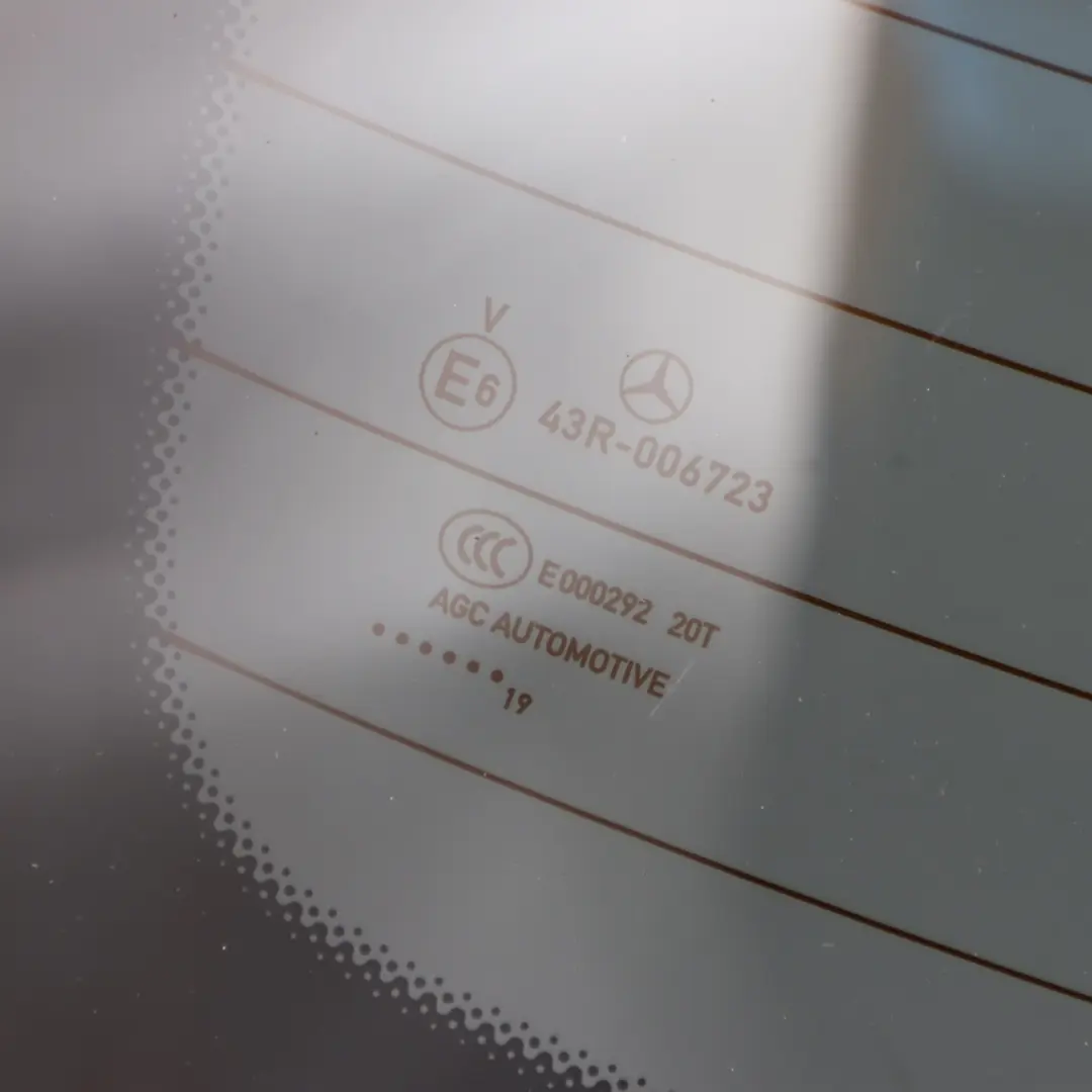 Window Mercedes S205 Boot Trunk Lid Tailgate Glass Tinted AS3 to Rear with Part number A2057402400 Rear Window Mercedes S205 Boot Trunk Lid Tailgate Glass Tinted AS3 - SKU A2057402400 - Part number A2057402400