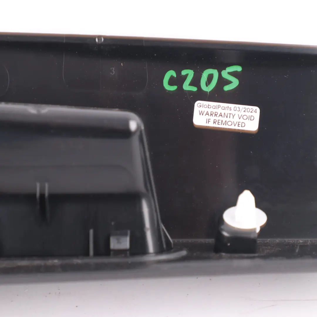 Trunk Boot Lid Cover Trim Rear to Mercedes C205 Tailgate with Part number A2057500500 Mercedes C205 Tailgate Trunk Boot Lid Cover Trim Rear - SKU A2057500500 - Part number A2057500500