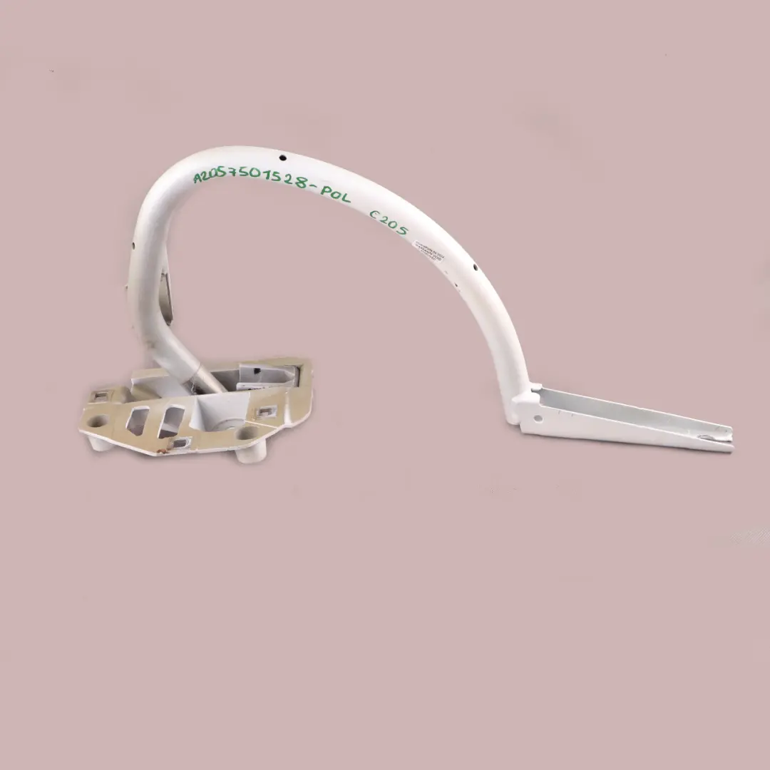 Left N/S Boot Hinge Polar White - 149 to Mercedes C205 Rear with Part number A2057501528 Mercedes C205 Rear Left N/S Boot Hinge Polar White - 149 - SKU A2057501528-POL - Part number A2057501528