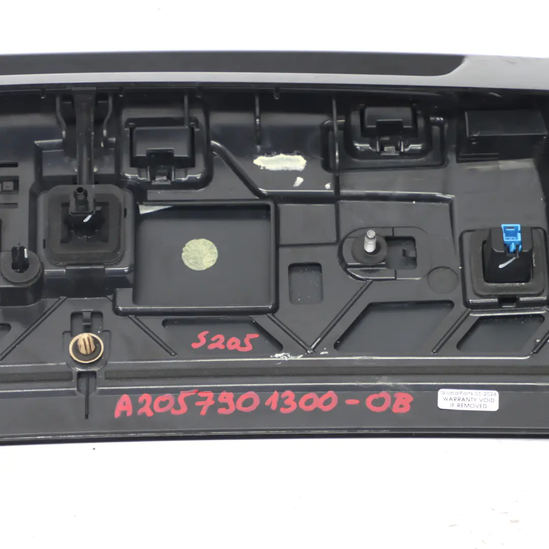  Spoiler Mercedes S205 Estate posteriore coperchio baule Nero ossidiana 197 - SKU A2057901300-OB - Numero di parte A2057900188