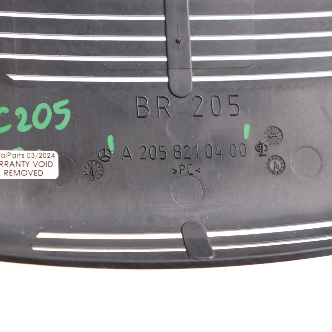  Embellecedor Mercedes C205 Sensor Luz Lluvia Interior Parabrisas - SKU A2058210400 - Número de pieza A2058210400