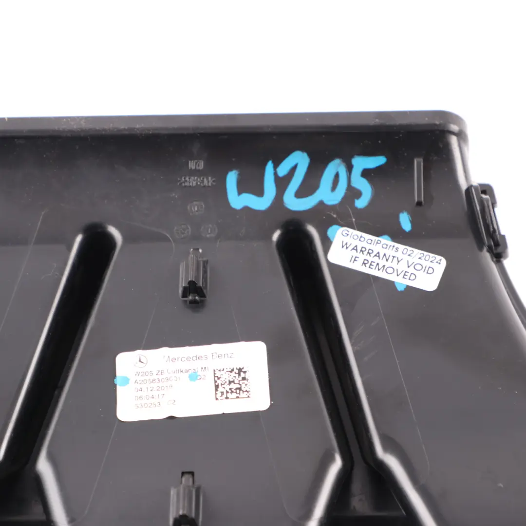 Mercedes W205 Armaturenbrett Mitte Belüftung Luft Kanal Heizung - SKU A2058309001 - Teilenummer A2058309001