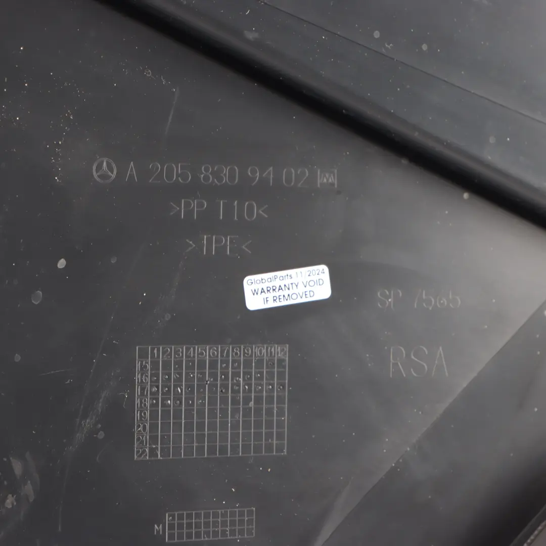 Mercedes C205 Listwa Ozdobna Panel Wycieraczek Przednich - SKU A2058309102 - Numer Części A2058309102