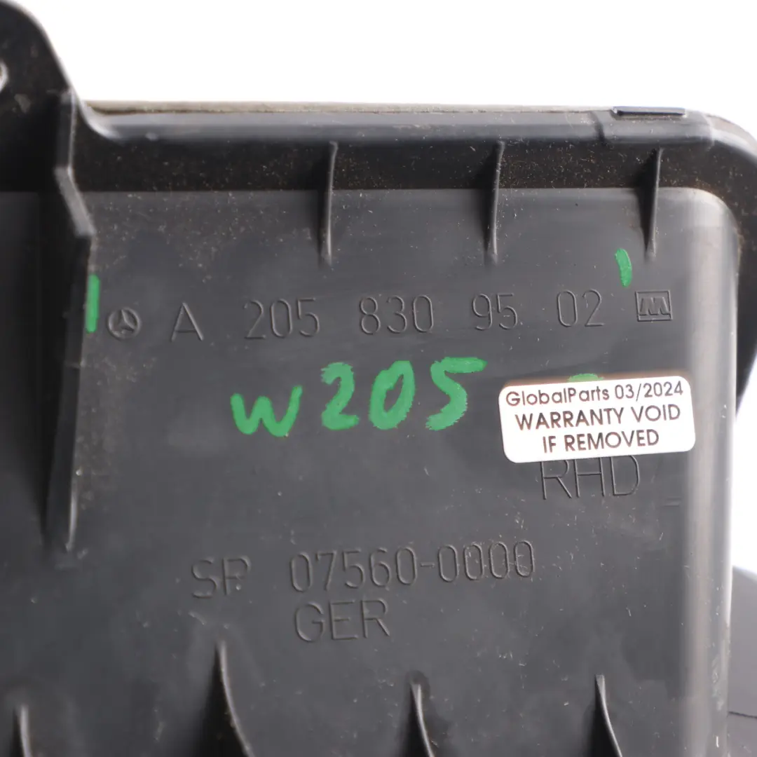 Duct Mercedes W205 Front Cabin Ventilation Air Intake Channel to Air with Part number A2058309502 Air Duct Mercedes W205 Front Cabin Ventilation Air Intake Channel - SKU rhd-A2058309502 - Part number A2058309502