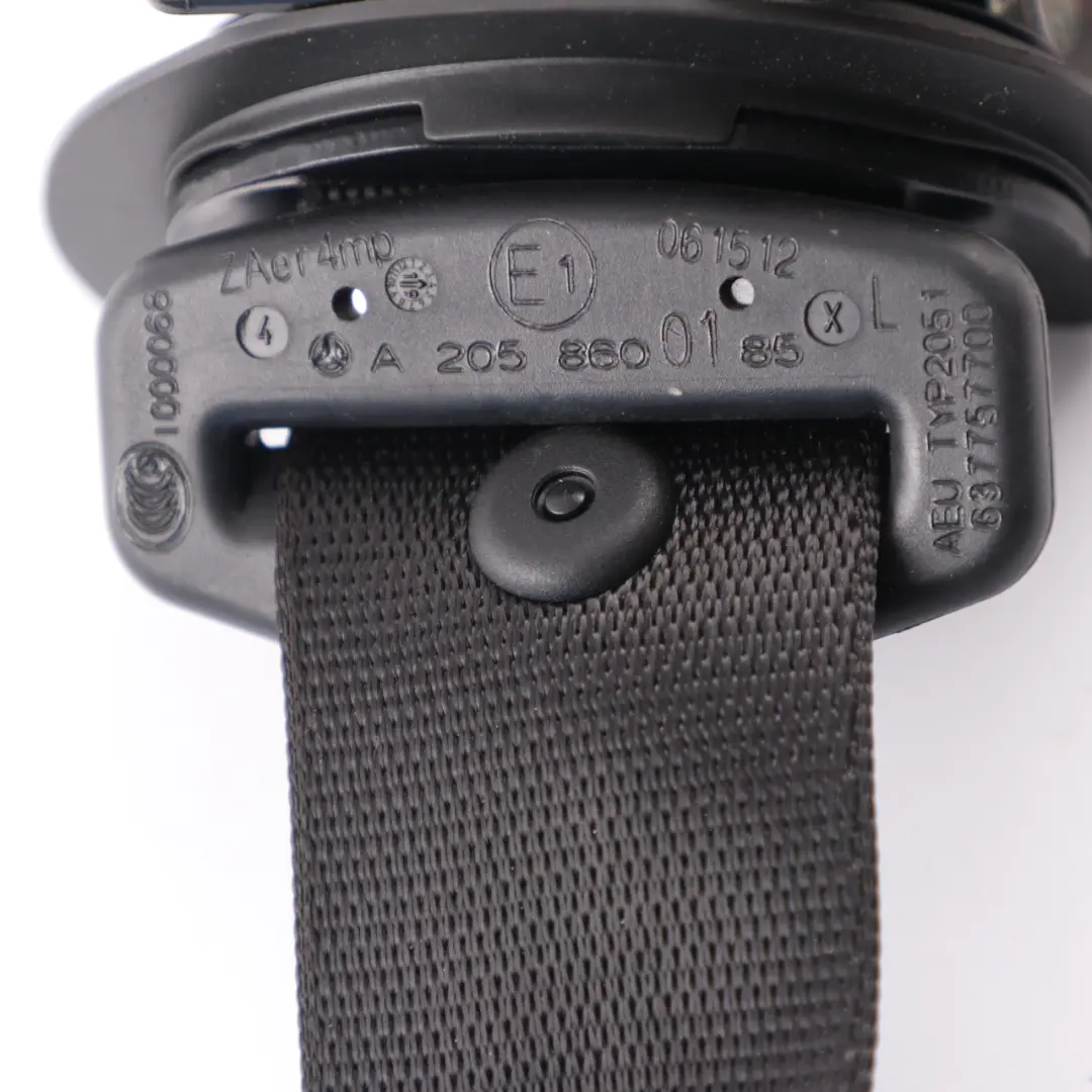 Belt Mercedes W205 W253 Upper Belt Front Left N/S Black to Seat with Part number A2058600185 Seat Belt Mercedes W205 W253 Upper Belt Front Left N/S Black - SKU A2058600185 - Part number A2058600185
