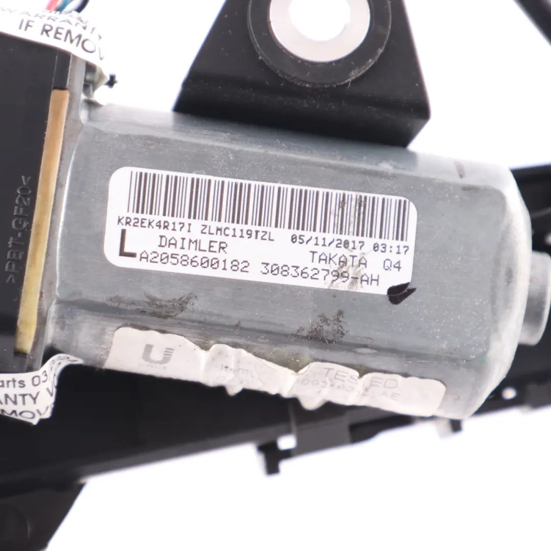 Belt Feeder Front Left N/S Handover Arm Motor to Mercedes C205 Seat with Part number A2058600357 Mercedes C205 Seat Belt Feeder Front Left N/S Handover Arm Motor - SKU A2058600357 - Part number A2058600357