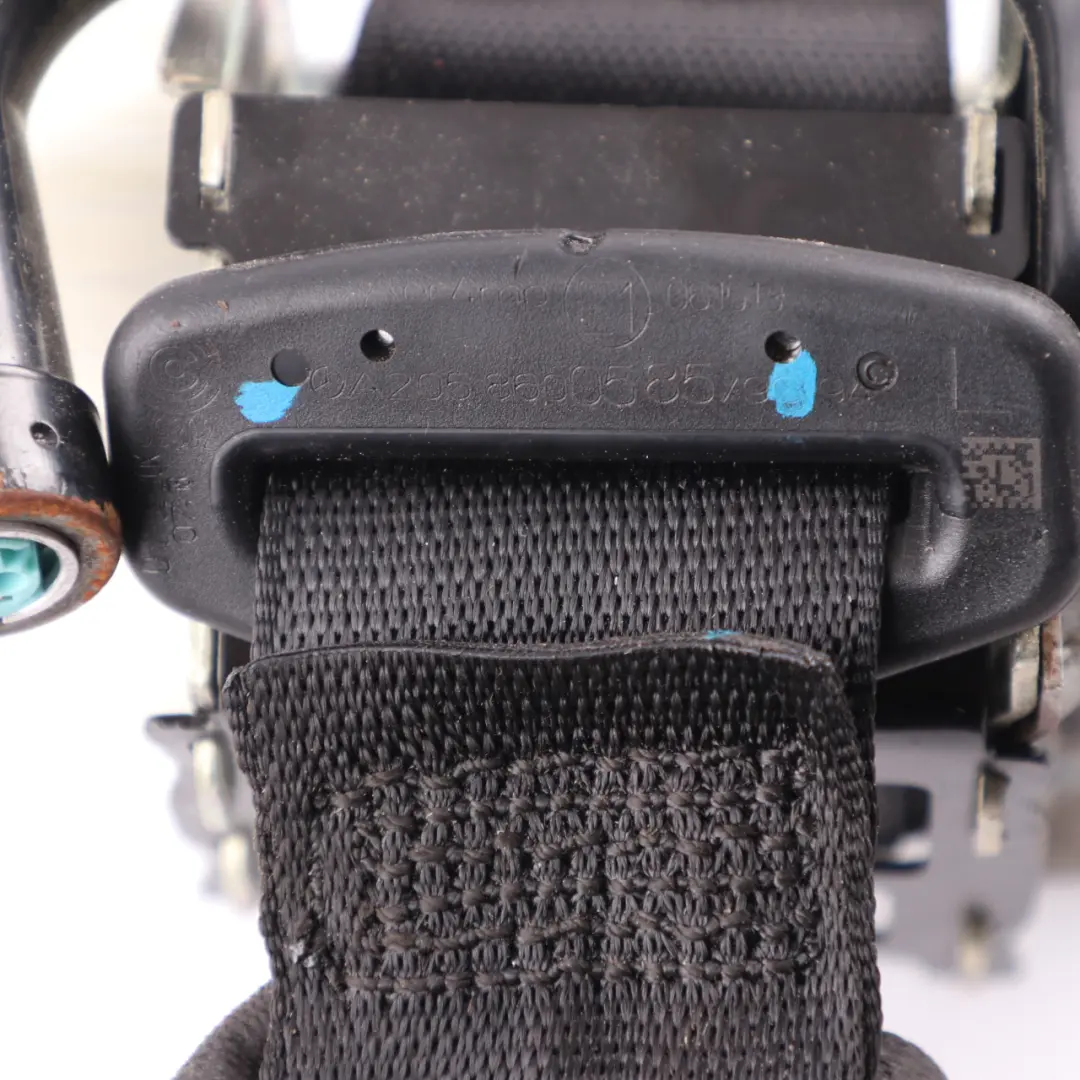 Safety Seat Belt Passenger Rear Left N/S Black to Mercedes W205 C238 with Part number A2058600585 Mercedes W205 C238 Safety Seat Belt Passenger Rear Left N/S Black - SKU A2058600585 - Part number A2058600585