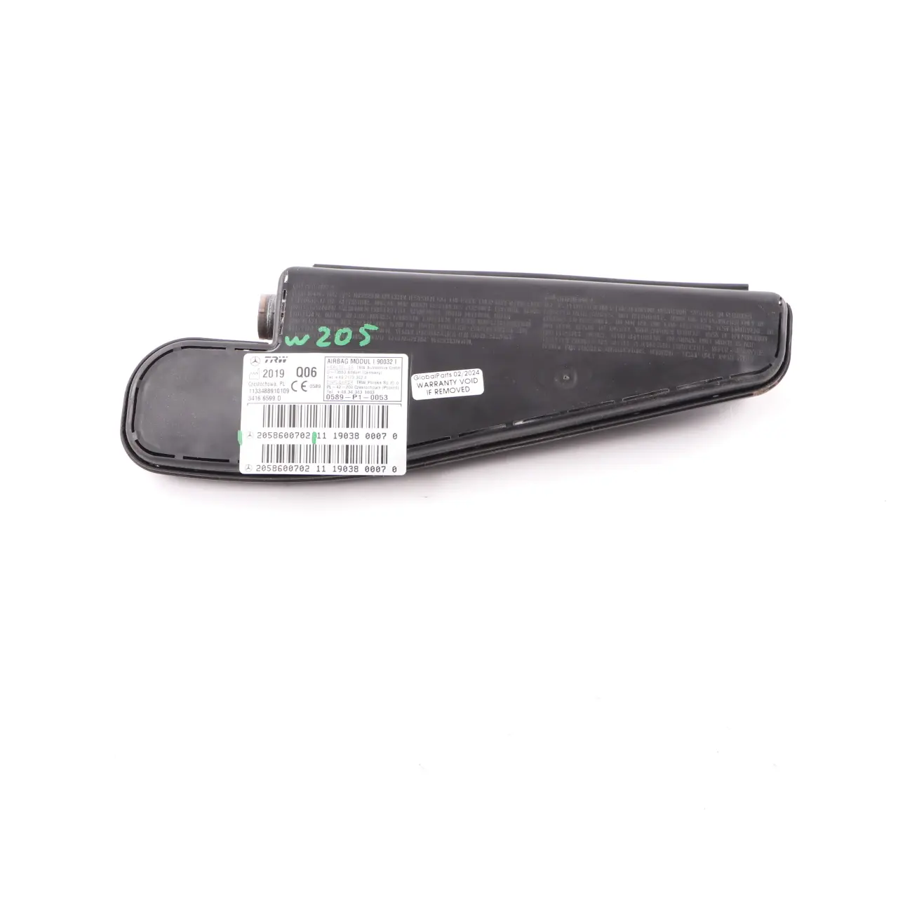 Mercedes W205 Modulo aria laterale sedile anteriore destro A2058600702