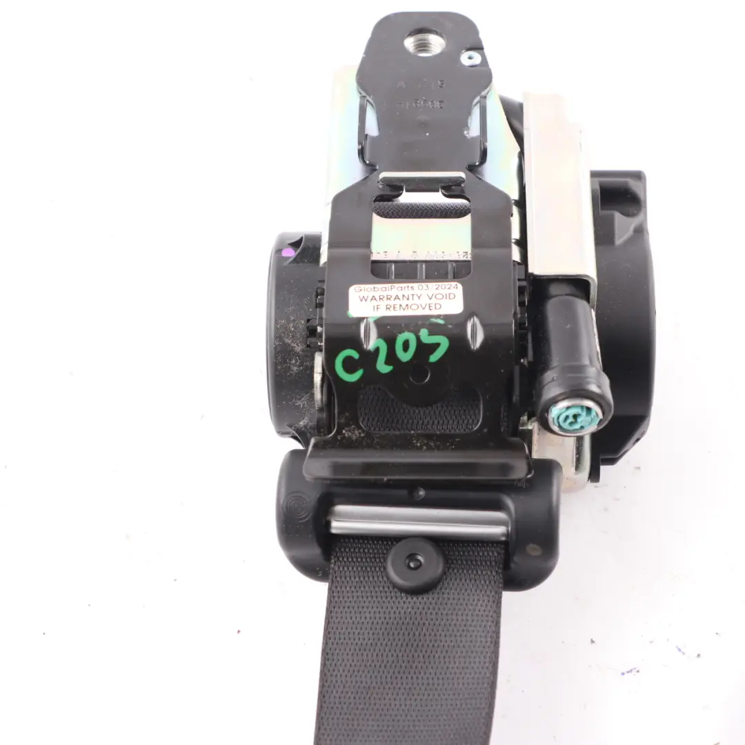 Belt Front Left Upper Belt Black to Mercedes C205 Coupe Seat with Part number A2058601501 Mercedes C205 Coupe Seat Belt Front Left Upper Belt Black - SKU A2058601501 - Part number A2058601501