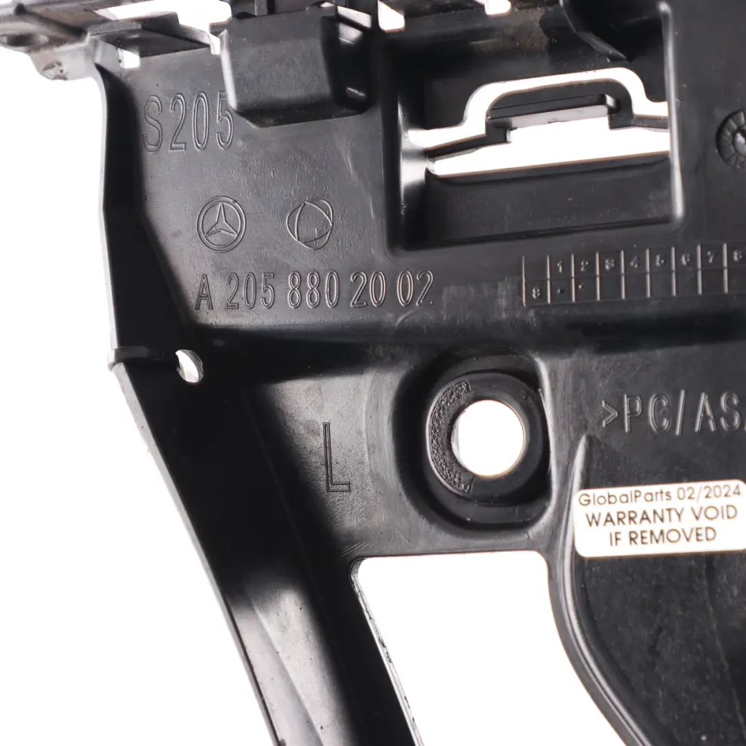 Bumper Bracket Mercedes S205 Rear Bumper Lateral Suport Left N/S to with Part number A2058802002 Bumper Bracket Mercedes S205 Rear Bumper Lateral Suport Left N/S - SKU A2058802002 - Part number A2058802002