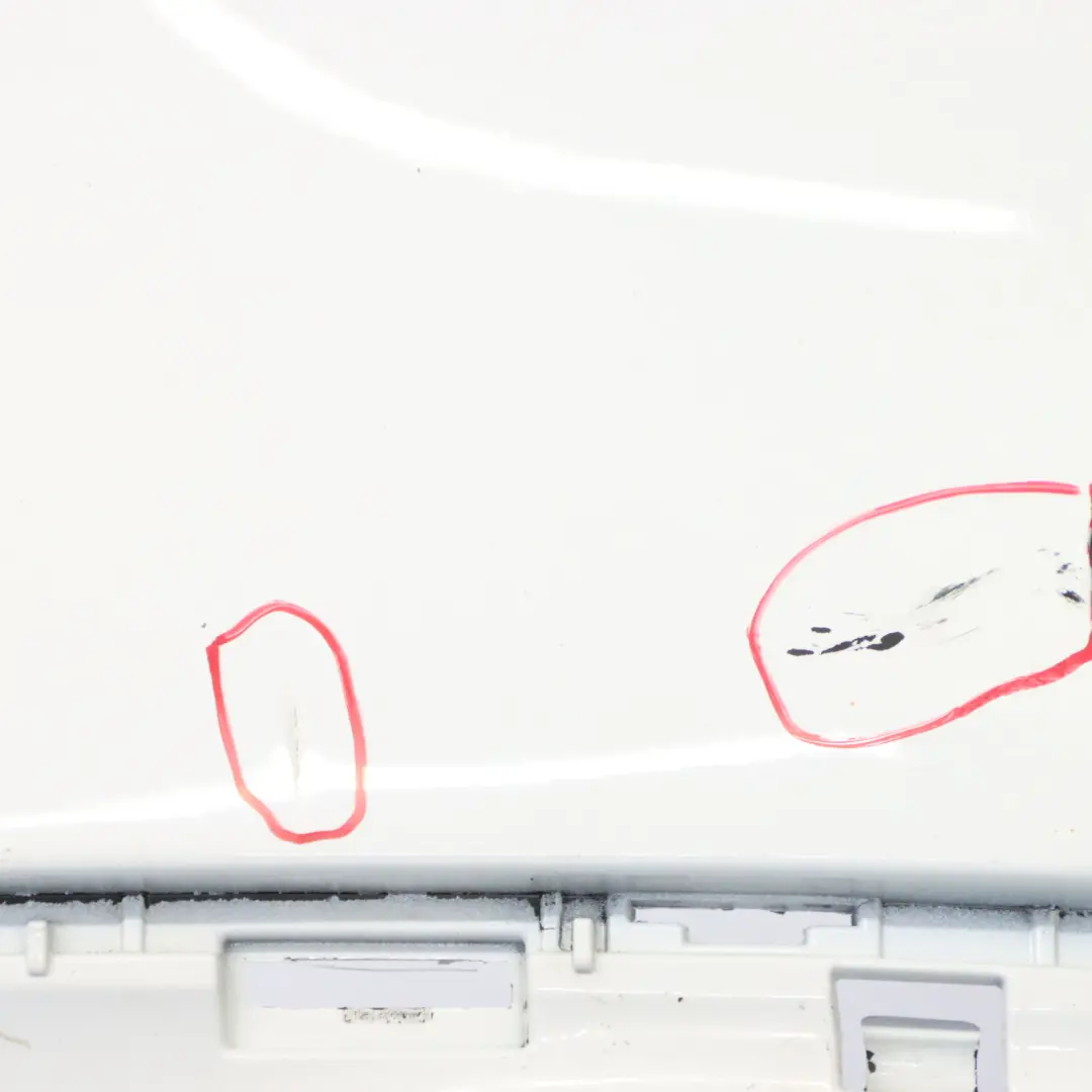 Bumper Rear Trim Panel Covering AMG Polar White - 149 to Mercedes C205 with Part number A2058808803 Mercedes C205 Bumper Rear Trim Panel Covering AMG Polar White - 149 - SKU A2058808803-POL - Part number A2058808803