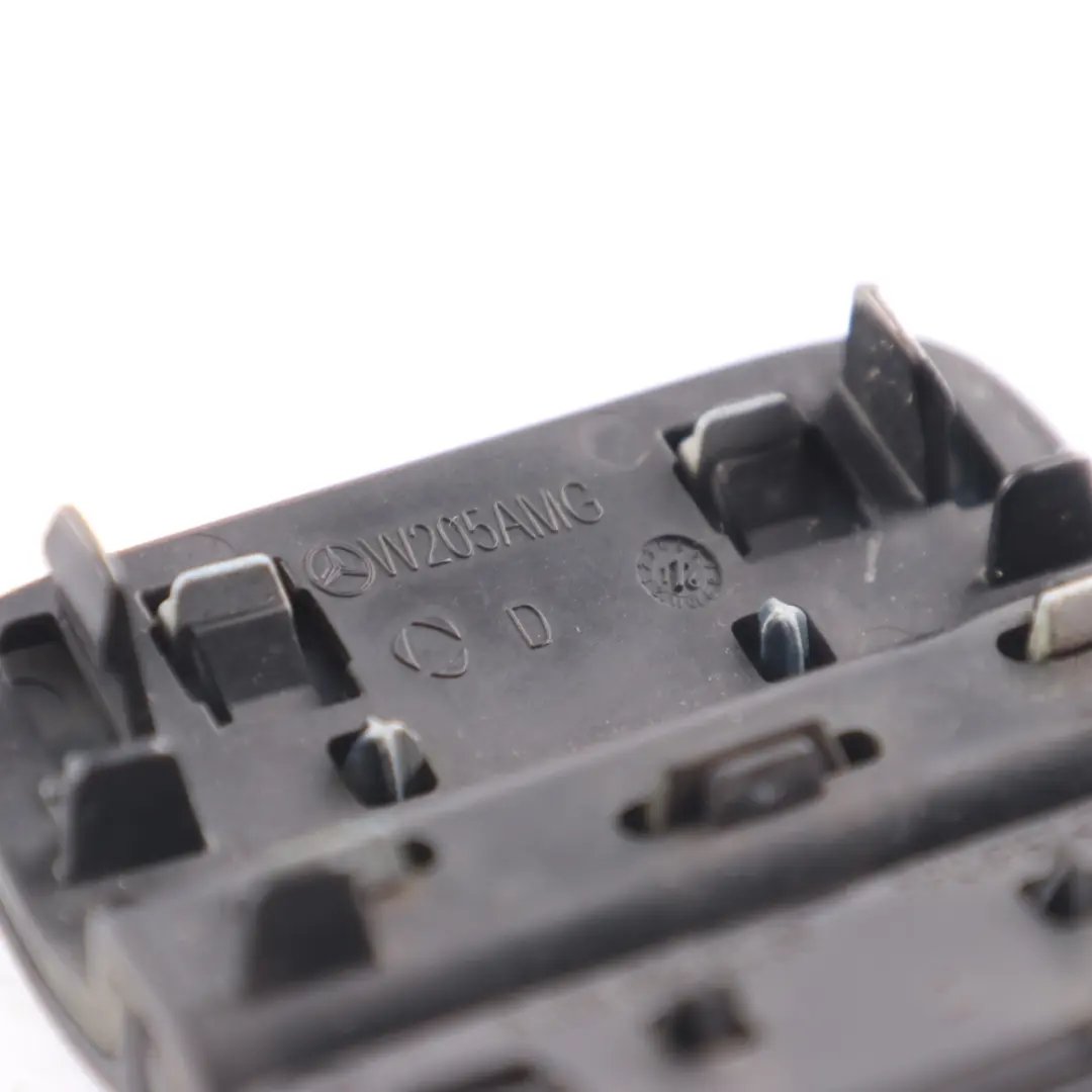 Bumper Towing Eye Cover AMG Cavansite Blue Metallic - 992 to Mercedes W205 Rear with Part number A2058850256 Mercedes W205 Rear Bumper Towing Eye Cover AMG Cavansite Blue Metallic - 992 - SKU A2058850256-CVB - Part number A2058850256