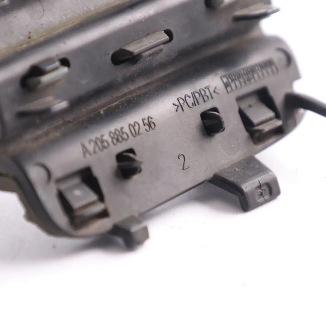 Bumper Towing Eye Cover AMG Cavansite Blue Metallic - 992 to Mercedes W205 Rear with Part number A2058850256 Mercedes W205 Rear Bumper Towing Eye Cover AMG Cavansite Blue Metallic - 992 - SKU A2058850256-CVB - Part number A2058850256