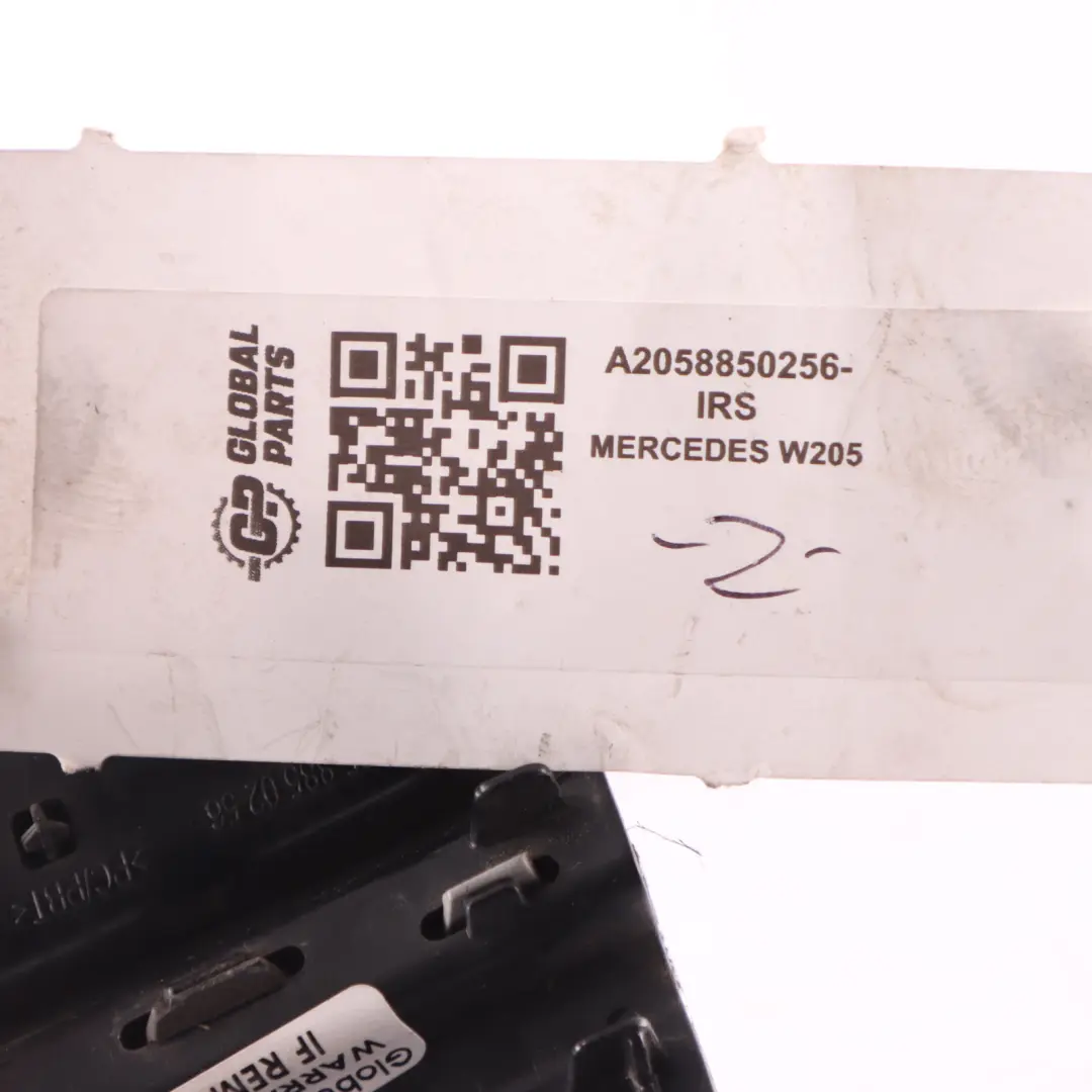 Bumper Towing Eye Cover AMG Iridium Silver - 775 to Mercedes W205 Rear with Part number A2058850256 Mercedes W205 Rear Bumper Towing Eye Cover AMG Iridium Silver - 775 - SKU A2058850256-IRS - Part number A2058850256