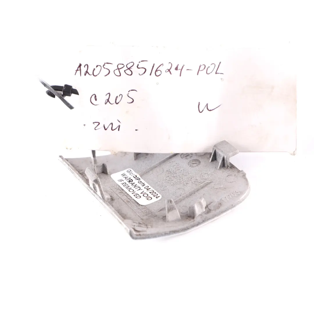 Bumper Tow Cover Polar White 149 to Mercedes W205 Rear with Part number A2058851624 Mercedes W205 Rear Bumper Tow Cover Polar White 149 - SKU A2058851624-POL - Part number A2058851624