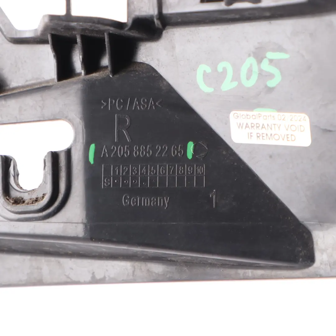 Mercedes C205 Coupé Portaparaurti posteriore destro Staffa montaggio - SKU A2058852265 - Numero di parte A2058852265