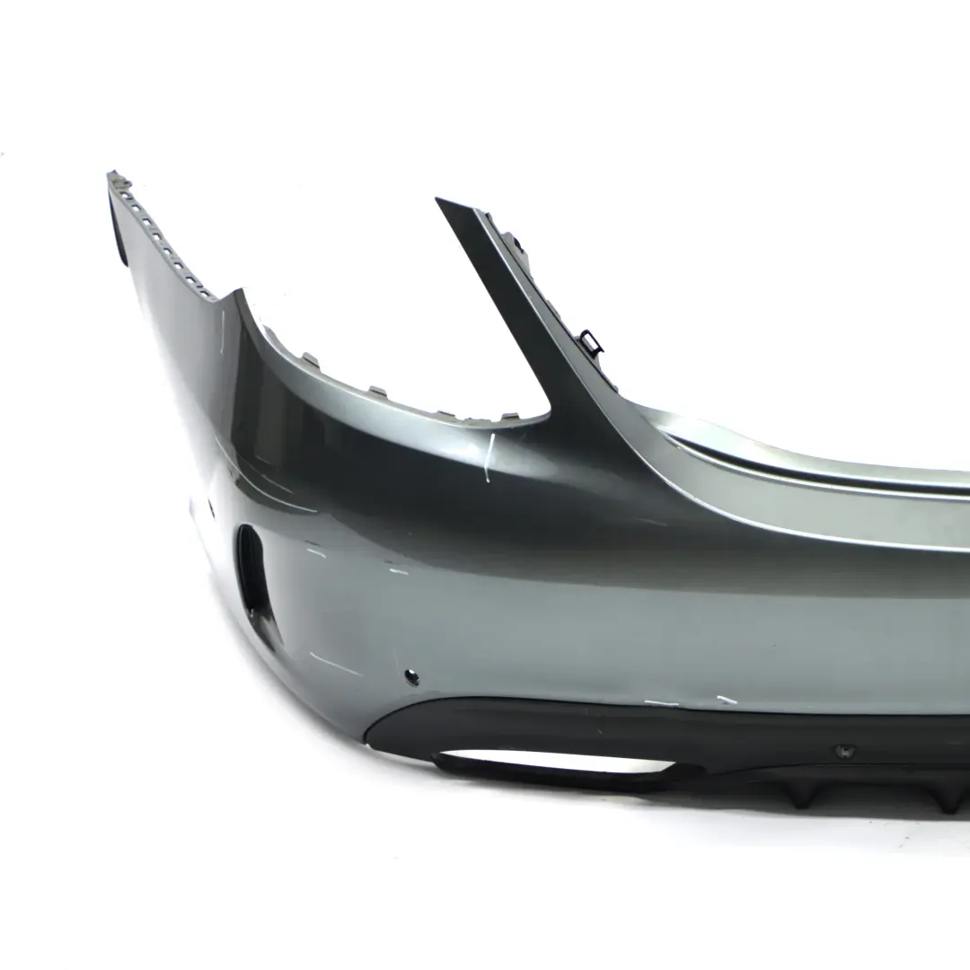 Bumper Rear Trim Panel Cover AMG Selenite Grey Metallic - 992 to Mercedes W205 with Part number A2058856038 Mercedes W205 Bumper Rear Trim Panel Cover AMG Selenite Grey Metallic - 992 - SKU A2058856038-SEL - Part number A2058856038