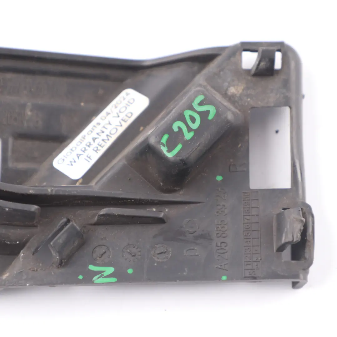 Front Right Bumper Mount Lower Bracket O/S to Mercedes W205 with Part number A2058853923 Mercedes W205 Front Right Bumper Mount Lower Bracket O/S - SKU A2058853923 - Part number A2058853923