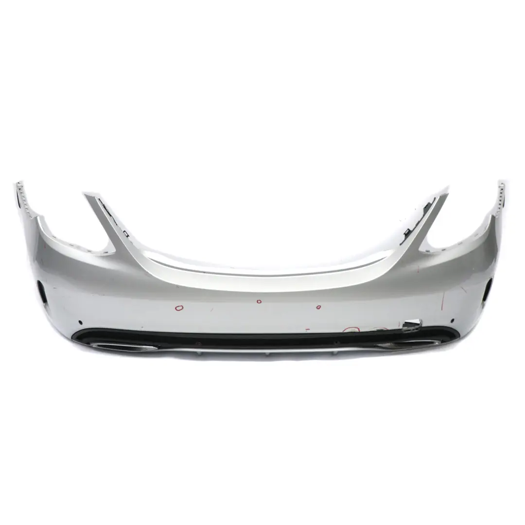 Bumper Rear Trim Panel AMG Iridium Silver Metallic - 775 to Mercedes W205 with Part number A2058856038 Mercedes W205 Bumper Rear Trim Panel AMG Iridium Silver Metallic - 775 - SKU A2058856038-IRS - Part number A2058856038