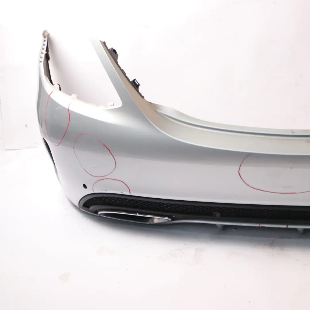 Bumper Rear Trim Panel AMG Iridium Silver Metallic - 775 to Mercedes W205 with Part number A2058856038 Mercedes W205 Bumper Rear Trim Panel AMG Iridium Silver Metallic - 775 - SKU A2058856038-IRS1 - Part number A2058856038