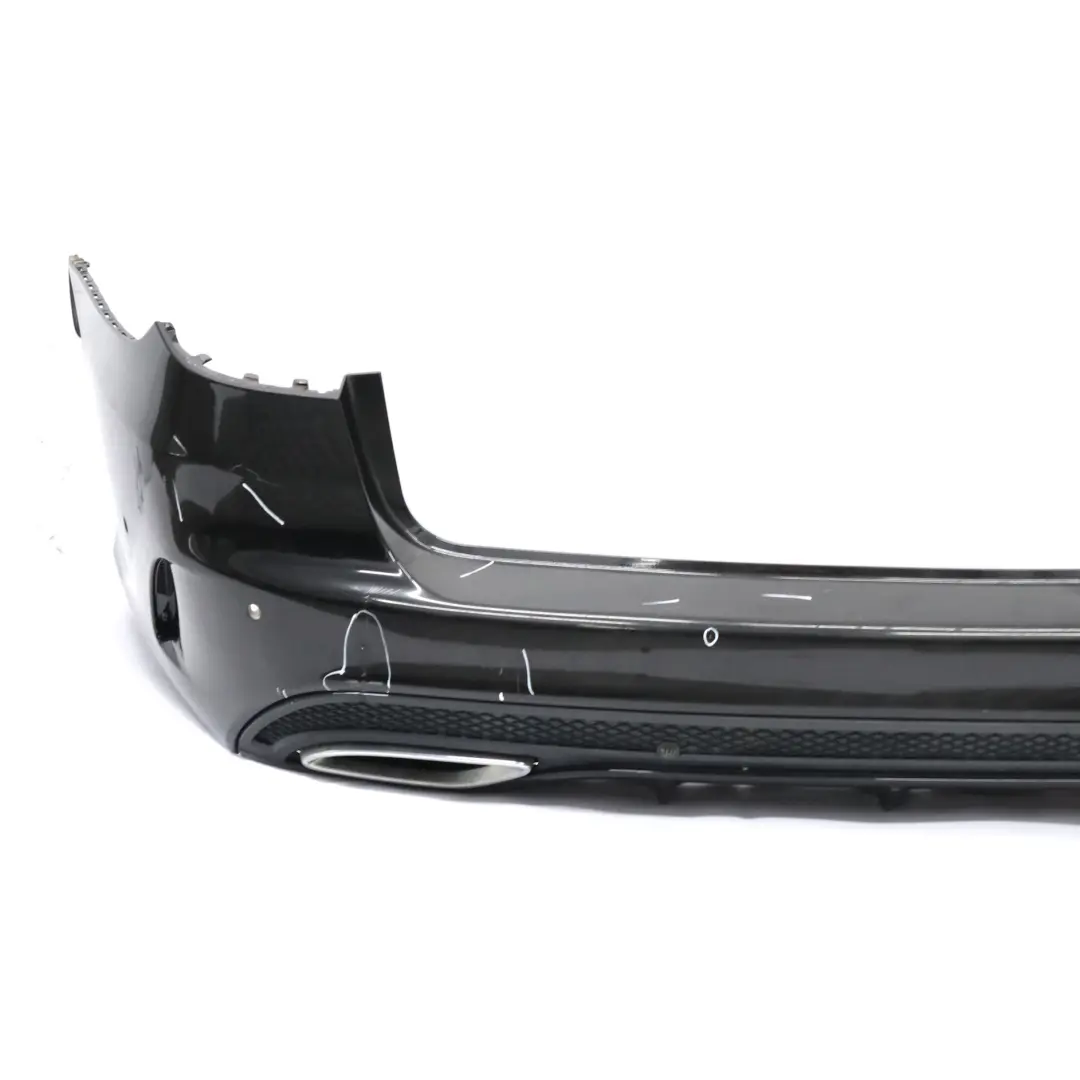 Mercedes S205 Bumper Rear Trim Panel Cover AMG Obsidian Black Metallic - 197 - SKU A2058856838-OB - Part number A2058856838