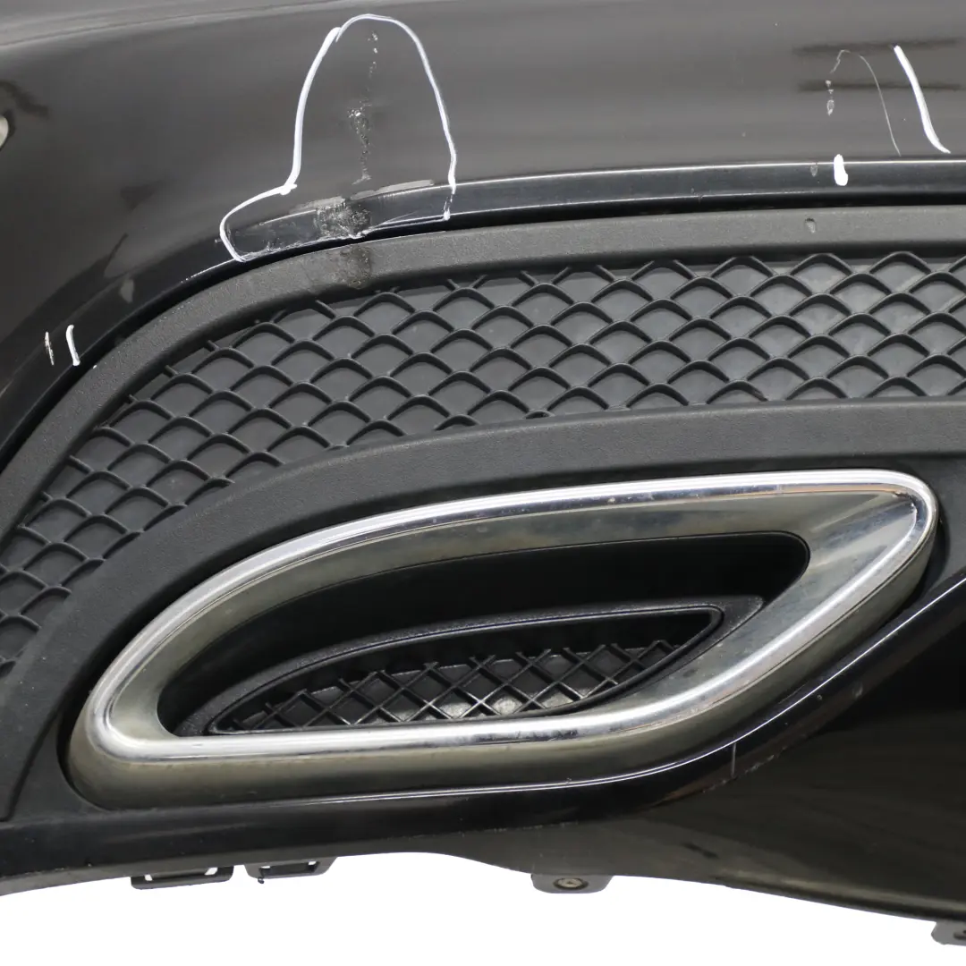 Bumper Rear Trim Panel Cover AMG Obsidian Black Metallic - 197 to Mercedes S205 with Part number A2058856838 Mercedes S205 Bumper Rear Trim Panel Cover AMG Obsidian Black Metallic - 197 - SKU A2058856838-OB - Part number A2058856838