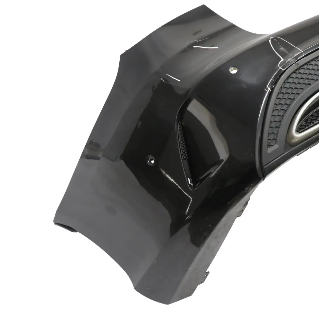 Bumper Rear Trim Panel Cover AMG Obsidian Black Metallic - 197 to Mercedes S205 with Part number A2058856838 Mercedes S205 Bumper Rear Trim Panel Cover AMG Obsidian Black Metallic - 197 - SKU A2058856838-OB - Part number A2058856838
