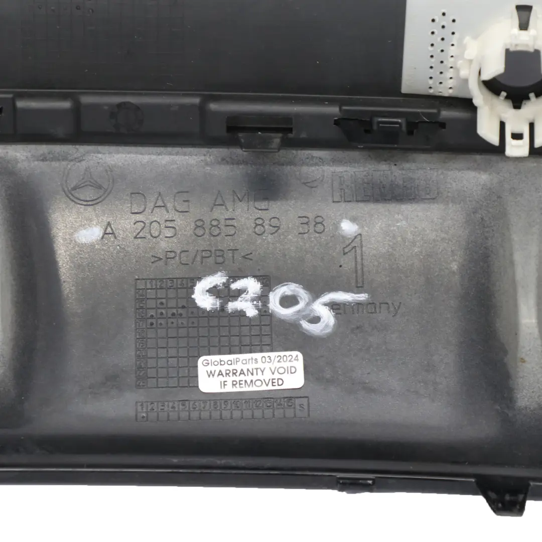 Pare-chocs arriere Diffuseur Cache panneau garniture pour Mercedes A205 C205 AMG à propos du numéro de pièce A2058858938 Mercedes A205 C205 AMG Pare-chocs arriere Diffuseur Cache panneau garniture - SKU A2058858938 - Numéro de pièce A2058858938