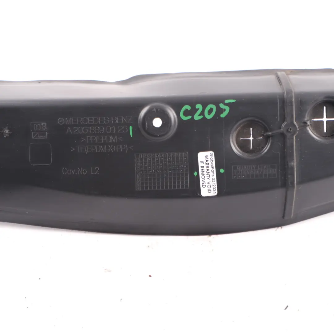 Front Wing Plastic Cover Front Left N/S to Mercedes W205 with Part number A2058890125 Mercedes W205 Front Wing Plastic Cover Front Left N/S - SKU A2058890125 - Part number A2058890125