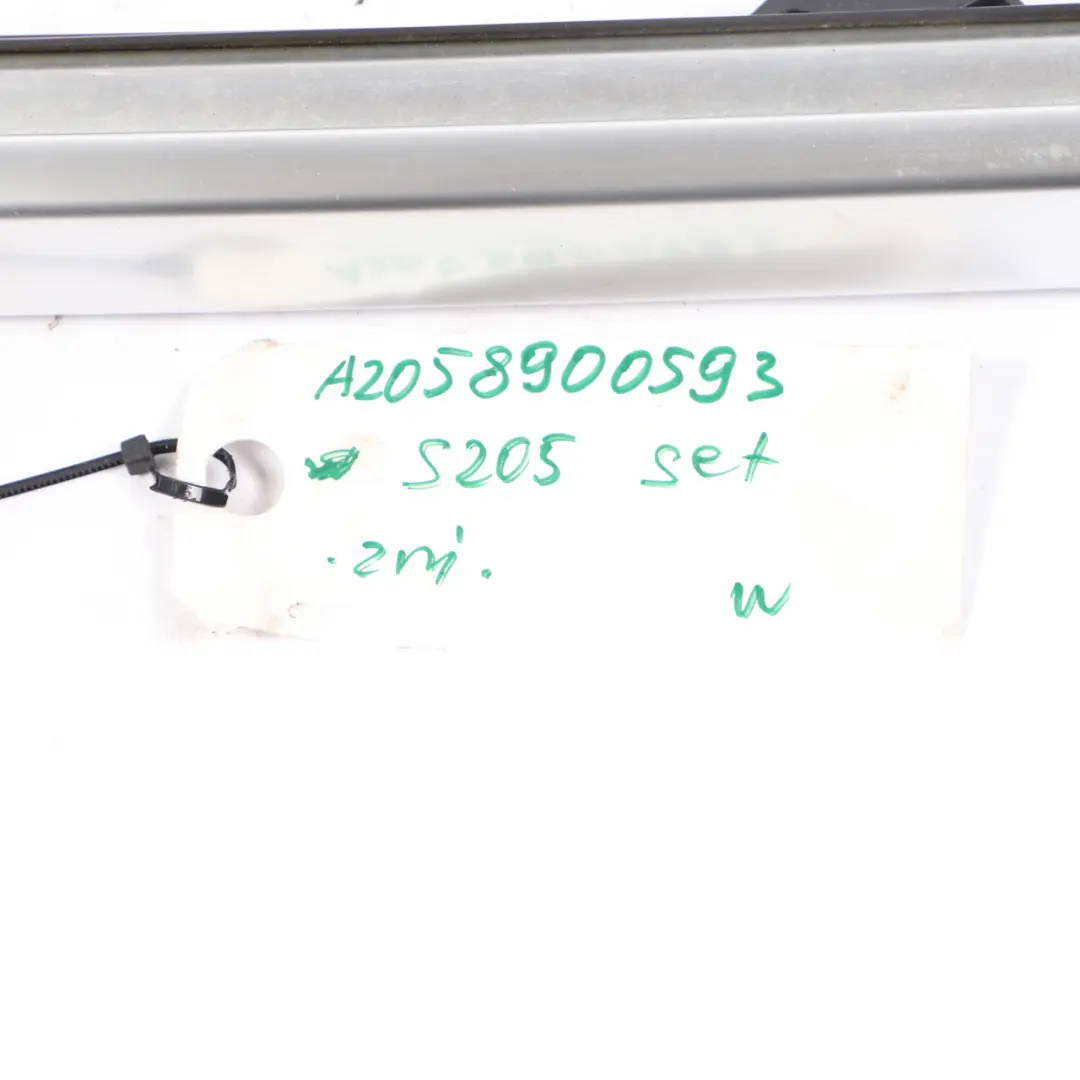 Portaequipajes Techo Izquierda Derecha Juego Molduras Cromado para Mercedes S205 con número de pieza A2058900593 Mercedes S205 Portaequipajes Techo Izquierda Derecha Juego Molduras Cromado - SKU A2058900593 - Número de pieza A2058900593