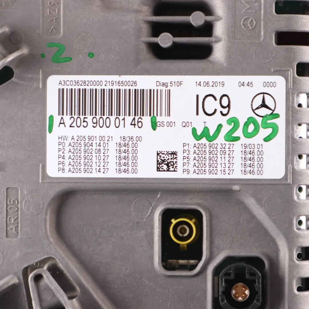 Mercedes W205 Display Screen Instrument Cluster Speedo Meter Sat Nav - SKU A2059000146 - Part number A2059000146