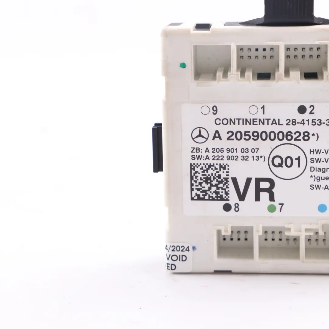 Door Module Mercedes W205 Front Right O/S Door Control Module Unit to with Part number A2059000628 Door Module Mercedes W205 Front Right O/S Door Control Module Unit - SKU A2059000628 - Part number A2059000628