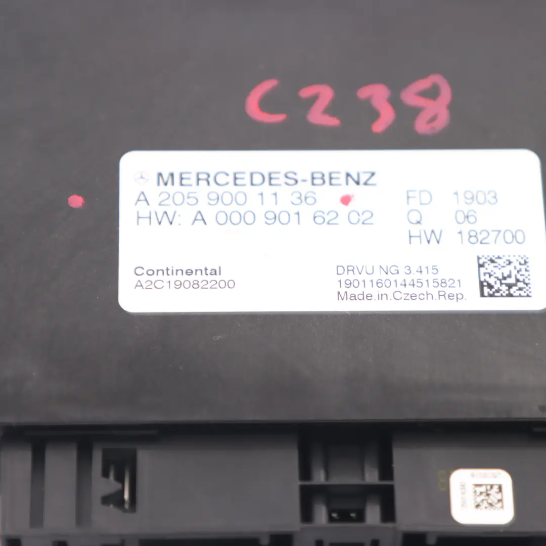 Module contrôle de la transmission dynamique véhicule pour Mercedes C238 à propos du numéro de pièce A2059001136 Mercedes C238 Module contrôle de la transmission dynamique véhicule - SKU A2059001136 - Numéro de pièce A2059001136