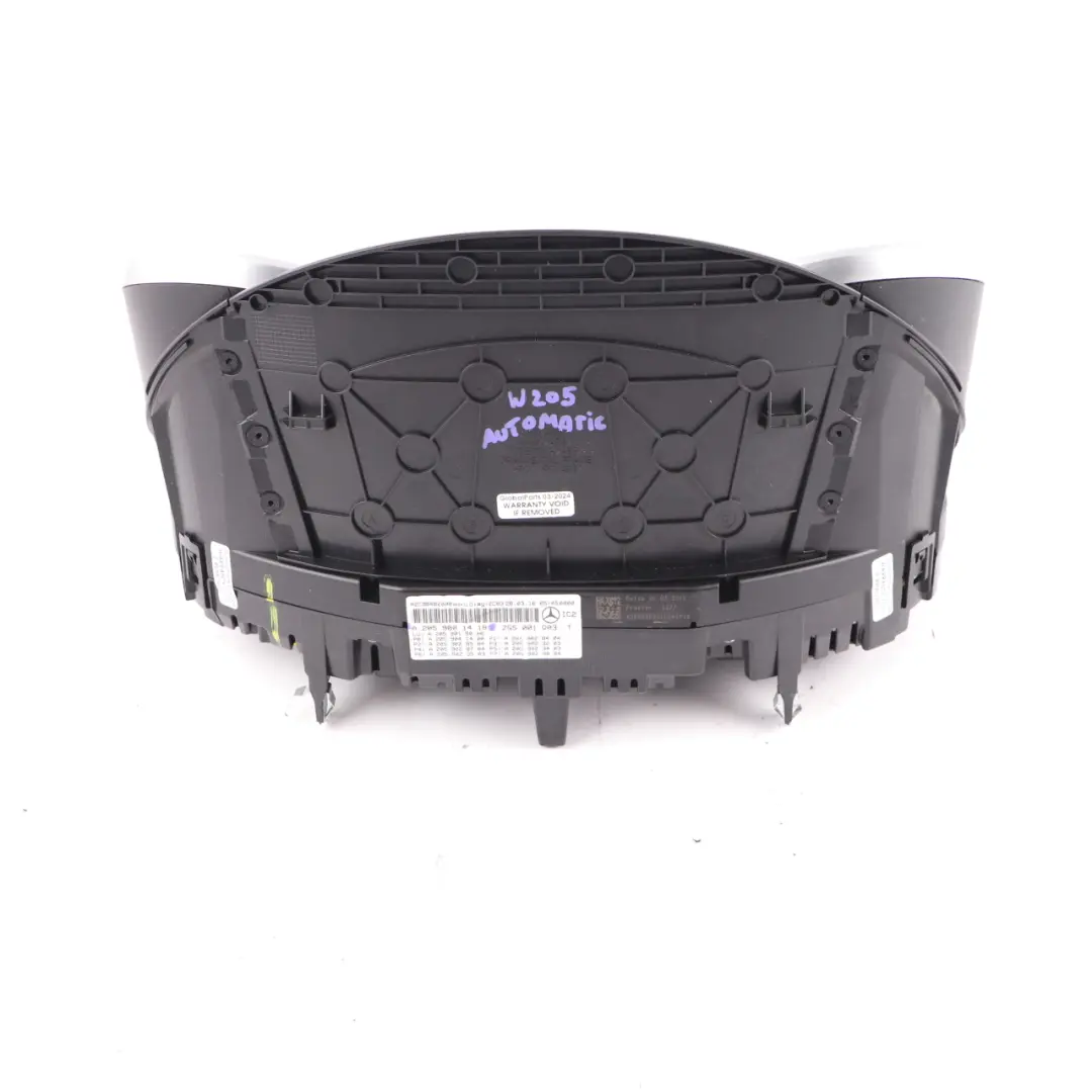 Mercedes W205 Instrumnt Cluster MPH Speedmeter RPM Gauge Automatic - SKU A2059001418 - Part number A2059001418