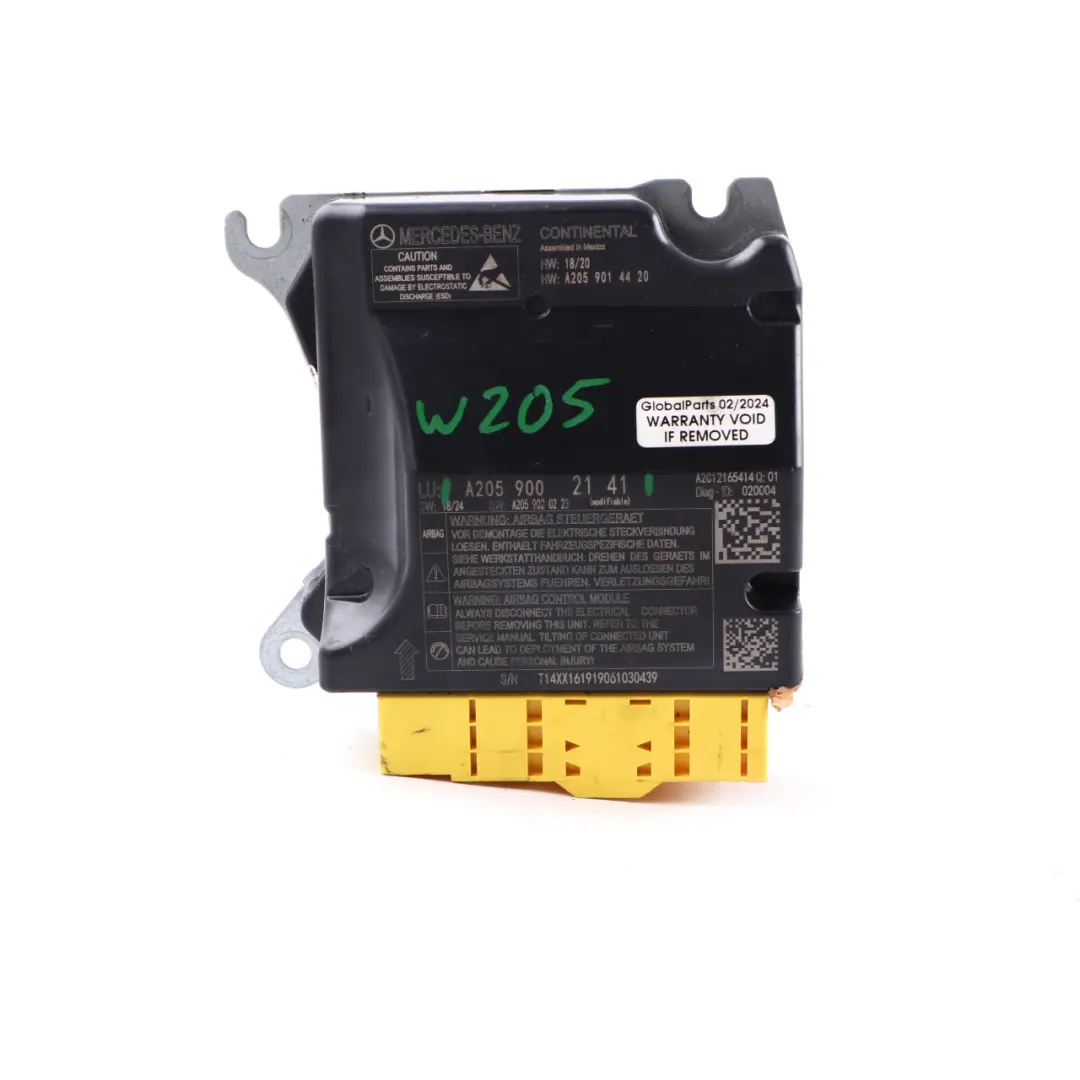 Module Control Unit SRS ECU pour Mercedes W205 Air à propos du numéro de pièce A2059002141 Mercedes W205 Air Module Control Unit SRS ECU - SKU A2059002141 - Numéro de pièce A2059002141