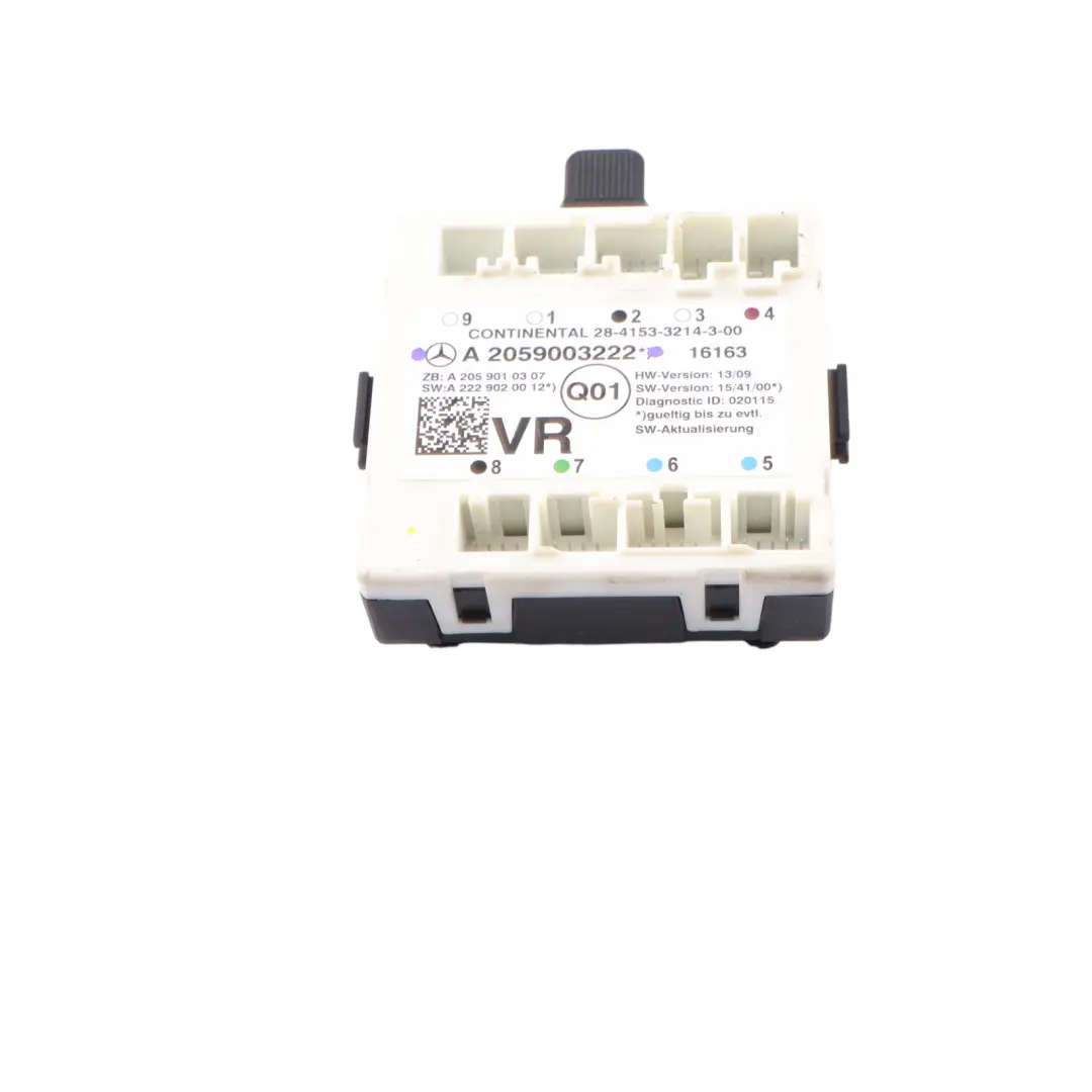  Door Module Mercedes W205 W253 Control Unit Module Front Right - SKU A2059003222 - Numéro de pièce A2059003222
