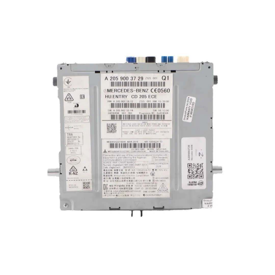 Mercedes W205 Head Unit Radio CD Player Audio Sat Nav Multimedia - SKU A2059003729 - Part number A2059003729