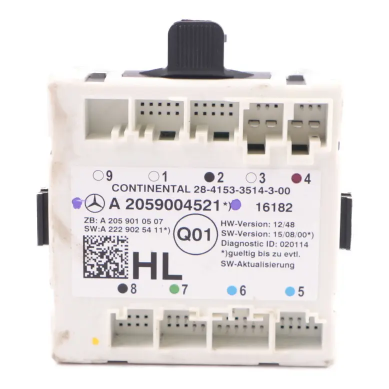  Door Module Mercedes W205 GLC C253 Rear Left N/S Control Unit ECU - SKU A2059004521 - Part number A2059004521