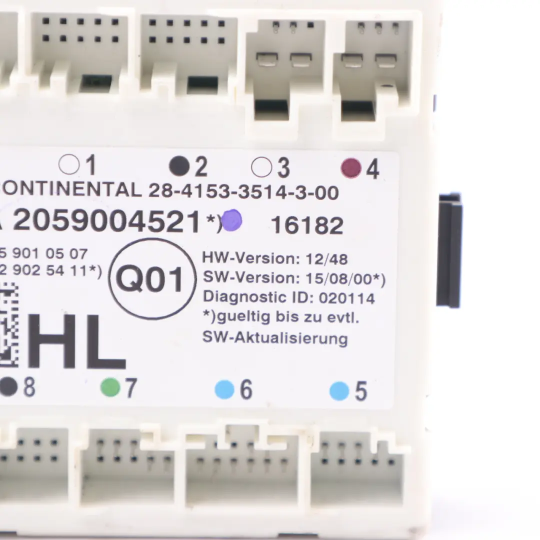 Türmodul hinten links Steuergerät ECU für Mercedes W205 GLC C253 mit Teilenummer A2059004521 Mercedes W205 GLC C253 Türmodul hinten links Steuergerät ECU - SKU A2059004521 - Teilenummer A2059004521