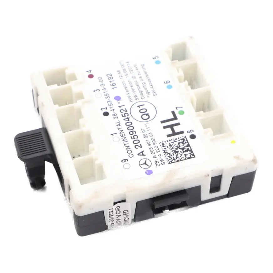  Door Module Mercedes W205 GLC C253 Rear Left N/S Control Unit ECU - SKU A2059004521 - Part number A2059004521