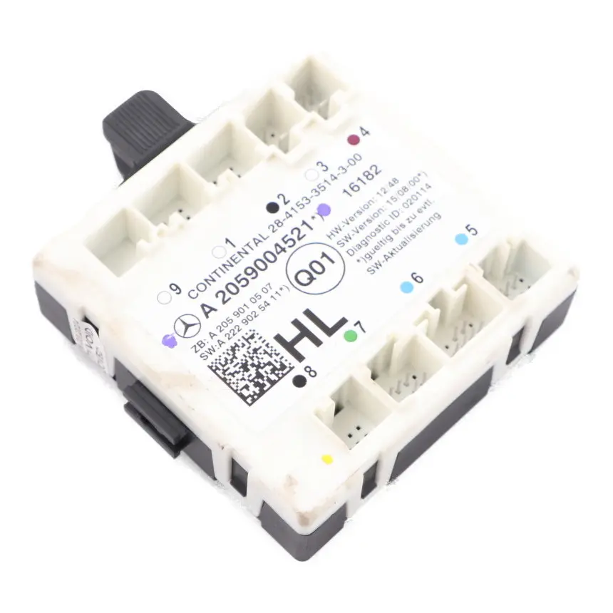  Door Module Mercedes W205 GLC C253 Rear Left N/S Control Unit ECU - SKU A2059004521 - Part number A2059004521