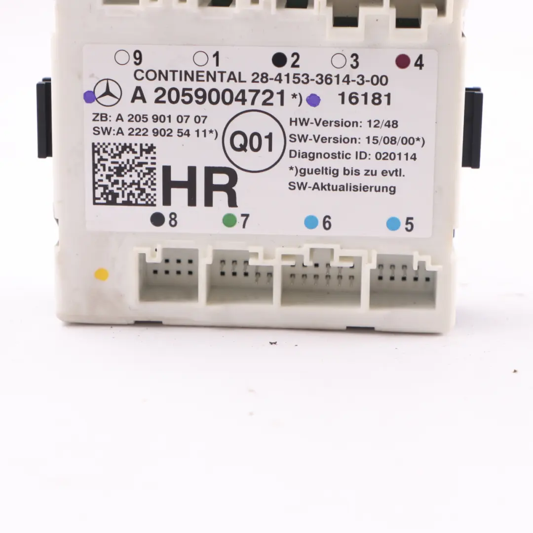 Door Module W205 Rear Right O/S Door Control Unit Module to with Part number A2059004721 Door Module W205 Rear Right O/S Door Control Unit Module - SKU A2059004721 - Part number A2059004721