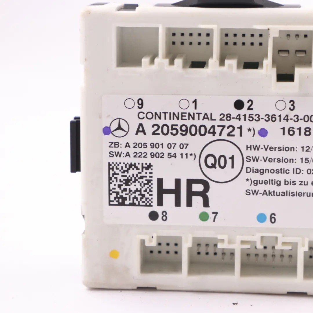 Door Module W205 Rear Right O/S Door Control Unit Module to with Part number A2059004721 Door Module W205 Rear Right O/S Door Control Unit Module - SKU A2059004721 - Part number A2059004721