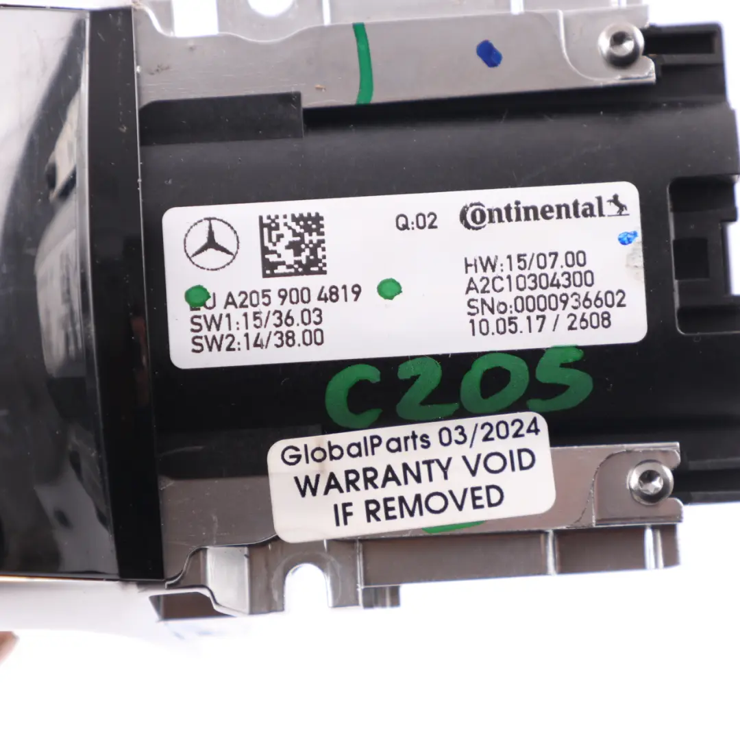 Kontroler Panel Touchpad Idrive do Mercedes W205 o numerze A2059004819 Mercedes W205 Kontroler Panel Touchpad Idrive - SKU A2059004819 - Numer Części A2059004819