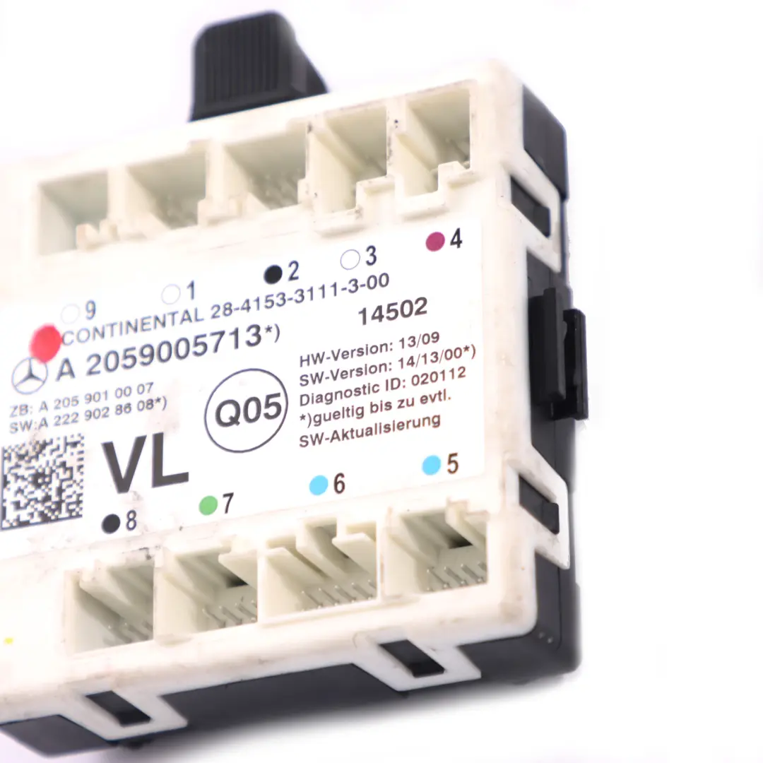 Door Module Mercedes W205 Front Left N/S Door Control Module Unit to with Part number A2059005713 Door Module Mercedes W205 Front Left N/S Door Control Module Unit - SKU A2059005713 - Part number A2059005713