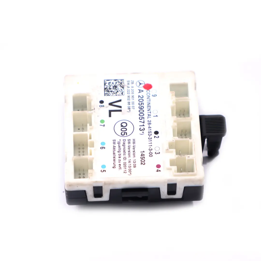 Moduł Sterownik Drzwi Lewy Przód do Mercedes W205 o numerze A2059005713 Mercedes W205 Moduł Sterownik Drzwi Lewy Przód - SKU A2059005713 - Numer Części A2059005713