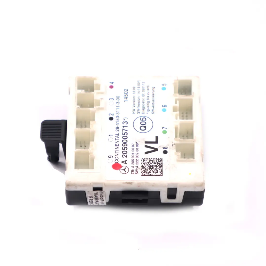  Door Module Mercedes W205 Front Left N/S Door Control Module Unit - SKU A2059005713 - Part number A2059005713