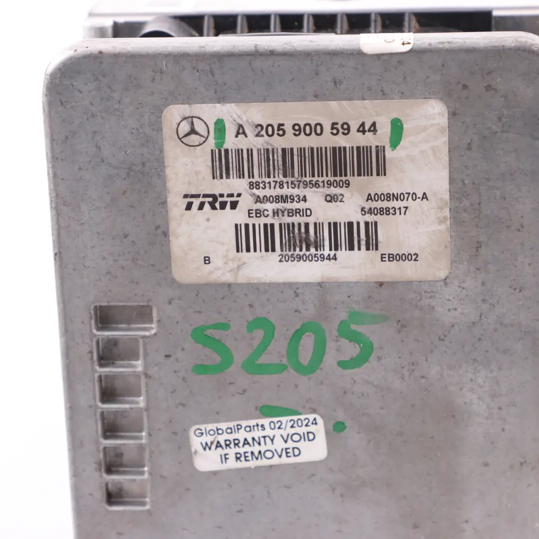 Mercedes S205 Bomba Freno ABS EBC Módulo Unidad Hidráulica Híbrida - SKU A2059005944 - Número de pieza A2059005944