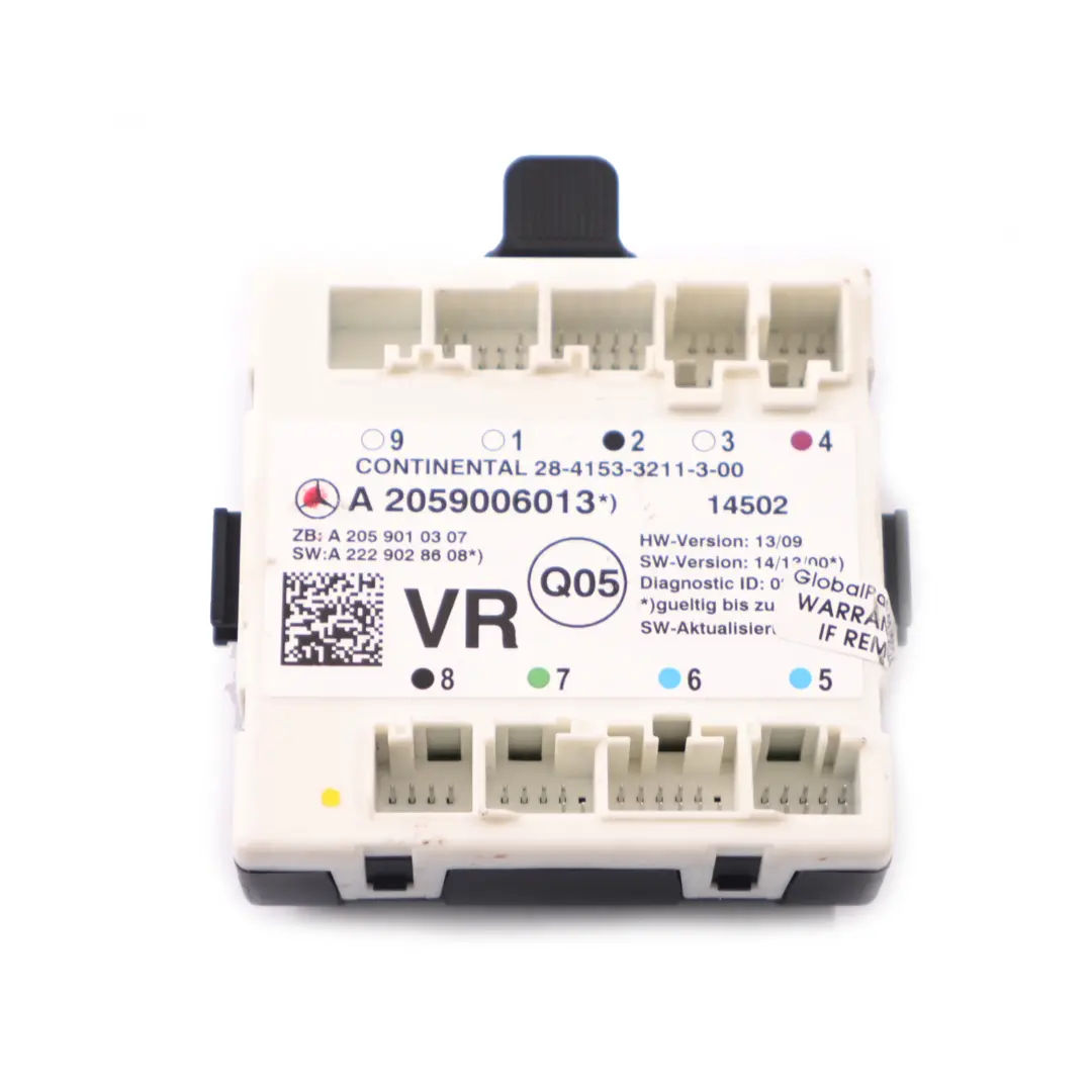  Door Module Mercedes W205 Front Right O/S Door Control Module Unit - SKU A2059006013 - Part number A2059006013