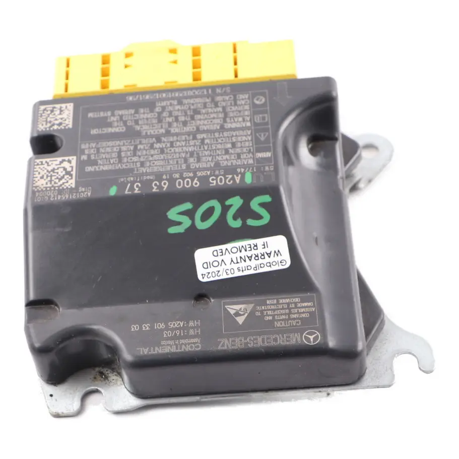 Sicher Heits Modul Mercedes S205 Airbag Gurtstraffer Steuer SRS für mit Teilenummer A2059006337 Sicher Heits Modul Mercedes S205 Airbag Gurtstraffer Steuer SRS - SKU A2059006337 - Teilenummer A2059006337